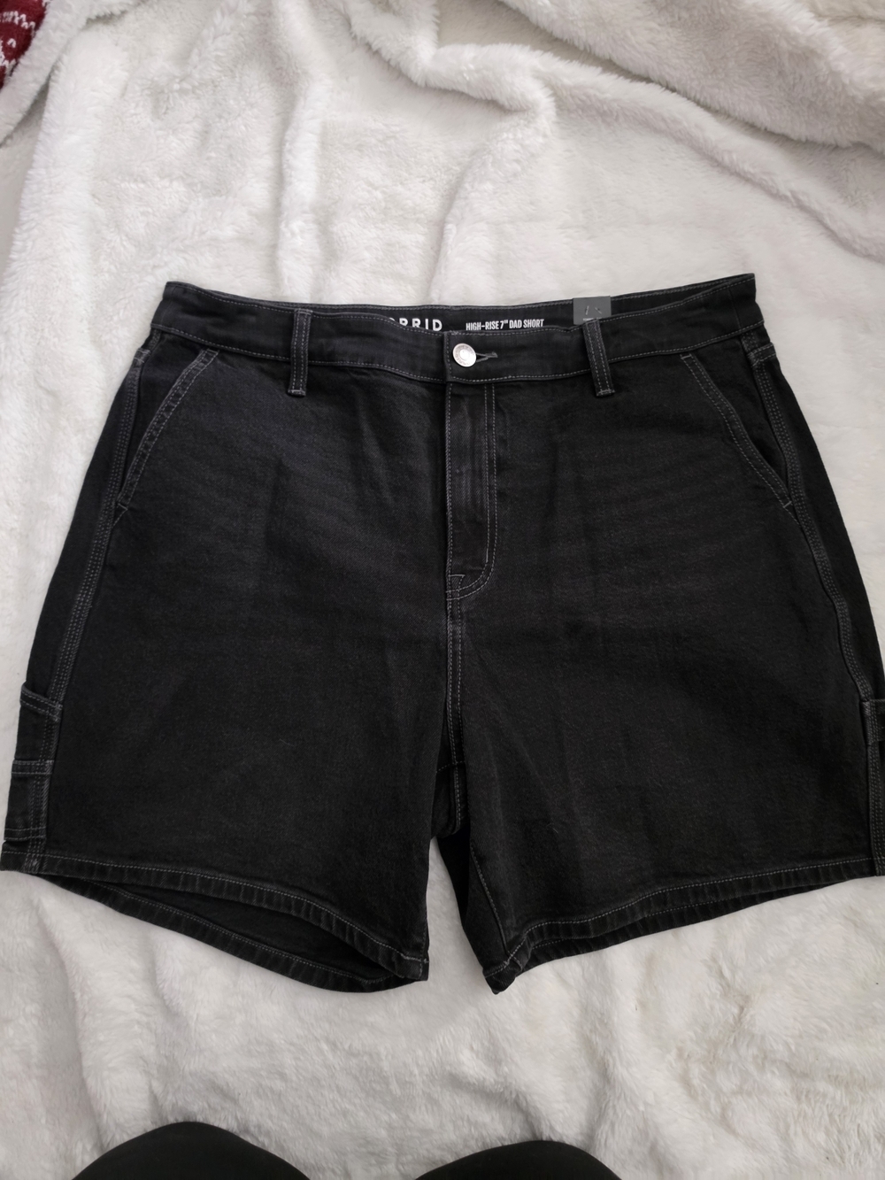 torrid Black Relaxed High-Rise Carpenter Shorts Sz 14 NWT